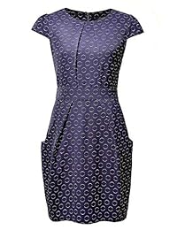 Vestido elegante de cóctel para mujer con mangas abiertas y estampado floral