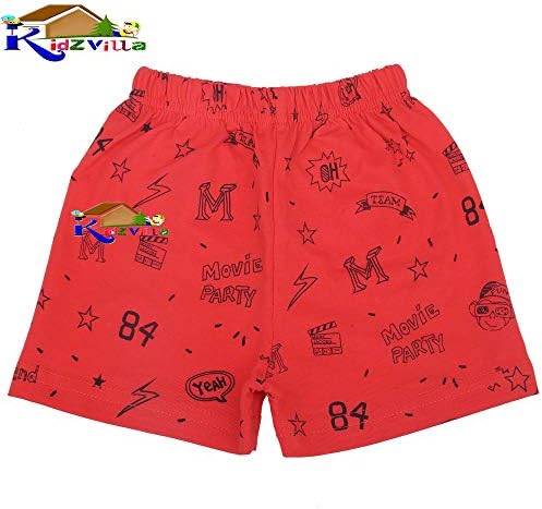 KIDZVILLA® Baby Printed Cotton Bermuda Boxer Shorts For Kids (Saver Pack of 3)
