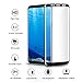 Atill - S8 Plus Black Tempered Glass Samsung Screen Protector 3D Curved Full Coverage Ultra Clear Shatter (Black)