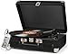 Crosley CR8005C-BK Cruiser II Portable Battery Powered 3-Speed Turntable, Black