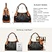 Vbiger Leather Handbags And Purses Dumpling-shaped Tote Bags For Women (Black Brown)
