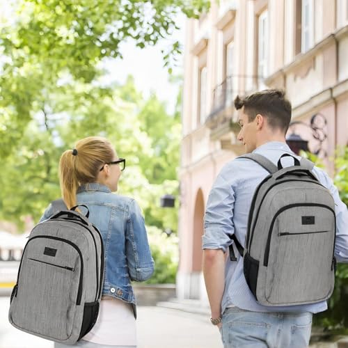 MATEIN 15.6 Inch Laptop Rucksack Multifunction Notebook Bag for Travel, Business, Work, Daypack with USB Charging Port, Gift for Men, Women, Grey