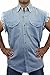 LIGHT DENIM Basic Plain Sleeveless Denim Biker Shirt (2X)