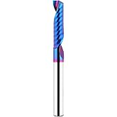 EANOSIC Solid Carbide Single Flute End Mill 1/4&rdquo; Shank, Upcut CNC Spiral Router Bit O Flute Milling Cutter for Aluminum Plastic Acrylic PVC MDF