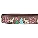 Blueberry Pet 4 Patterns Christmas Moments of Peace Happy Reindeer Designer Adjustable Bowtie Dog Collar, Medium, Neck 14.5