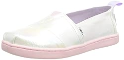 TOMS Kids Girls Alpargata Iridescent Slip On Flats
