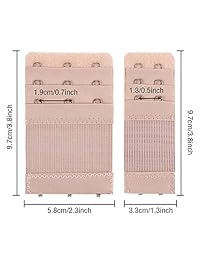 Bememo - Extensores de sujetador elásticos para mujer, 6 unidades, 3 filas x 3 ganchos, 3 filas x 2 ganchos