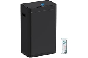 Mbillion Motion Sensor Trash Can Automatic Trash Can 21 Gallon Touchless Trash Cans Stainless Steel Smart Trash Can with Lid Rectangular Touchless Garbage Can for Kitchen Bedroom Home Office Black