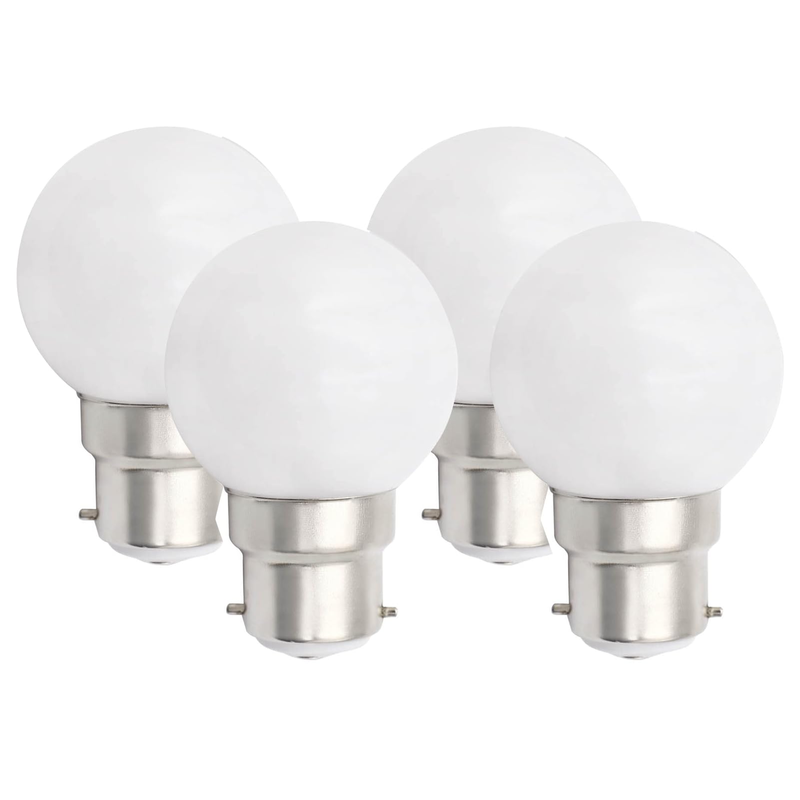 ASAIHKUN B22 LED Bulb Cool White 3W G45 Golf Ball Mini Globe Equivalent 30W Halogen Little Bulb B22 Bayonet Cap Fitting 300LM 6000K Energy Saving Non-Dimmable (4 Pack)
