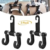 Headrest-Hooks-Car-Organizer-for-Accessories,Car Back Seat Organizer Purse Hook 2 PCS Stainless Steel Purse Hanger Storage for Car, Grocery Bag,Purses, Handbags, Cloth