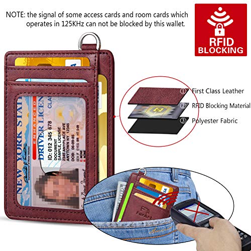 FurArt Slim Minimalist Wallet, Front Pocket Wallets, RFID Blocking, Credit Card Holder with Disassembly D-Shackle - Thumbnail 4