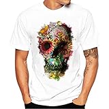Hot Sale!Men's Tee,Neartime Boy Punk Tops Floral Print Blouse Short Sleeve T-shirt