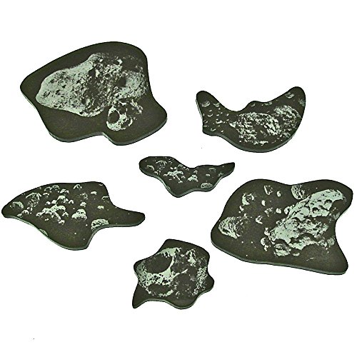 Space Fighter, Asteroid Template Set 2, Translucent Grey (6)