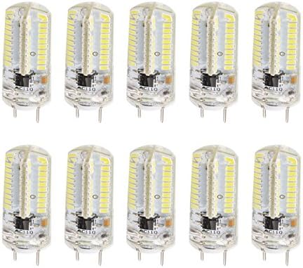 Bluelasers 110v 2.5w G8 Dimmable SMD 3014 80LEDS Warm White Halogen Replacement for Crystal Ceiling Lamp Light(Pack of 10)