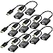 Moread DisplayPort (DP) to VGA Adapter, 10 Pack, Gold-Plated Display Port to VGA Adapter (Male to Female) Compatible with Computer, Desktop, Laptop, PC, Monitor, Projector, HDTV - Black
