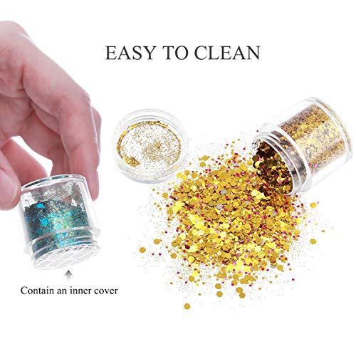 image for PartyKindom 6 Boxes Body Chunky Glitter for Festival Party Glitter Cos