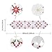 Sattiyrch Christmas Embroidered Table Runner, Luxury Poinsettia and Holly Table Runner for Xmas Decorations,15x69 Inch (White)