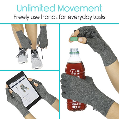 Vive Arthritis Gloves with Grips Men & Women Textured Fingerless