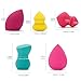 Miss Gorgeous Makeup Blender Beauty Sponge Blending Latex Free Different Colors of Different Shapes of Different Surface Delicate Degree Mixed Packaging 5 Pcs Mini Size