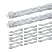 JESLED 8FT R17D/HO LED Light Bulbs, 6000K Cool White, LED Fluorescent Tubes 45W (110w Equivalent), 4800LM, Clear Cover, Dual Ended Power, Ballast Bypass, F96T12/CW/HO Replacement (12 Pack)