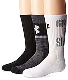 Under Armour Boy's UA Next Statement 2.0 Crew (Big Kid) White Socks Youth MD (6-7.5 Big Kid Shoe)