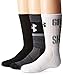 Under Armour Boy's UA Next Statement 2.0 Crew (Big Kid) White Socks Youth MD (6-7.5 Big Kid Shoe)