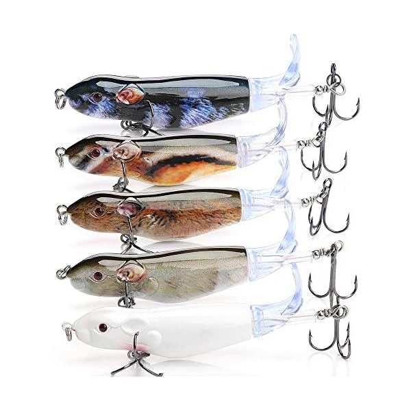 ELBFANG RATEN WOBBLER PLOPPER Set | TOPWATER OBERFLÄCHENKÖDER | HECHT RAUBFISCH Angel KÖDER