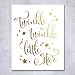 Twinkle Twinkle Little Star Gold Foil Decor Nursery Wall Art Print Poster 5 inches x 7 inches B28