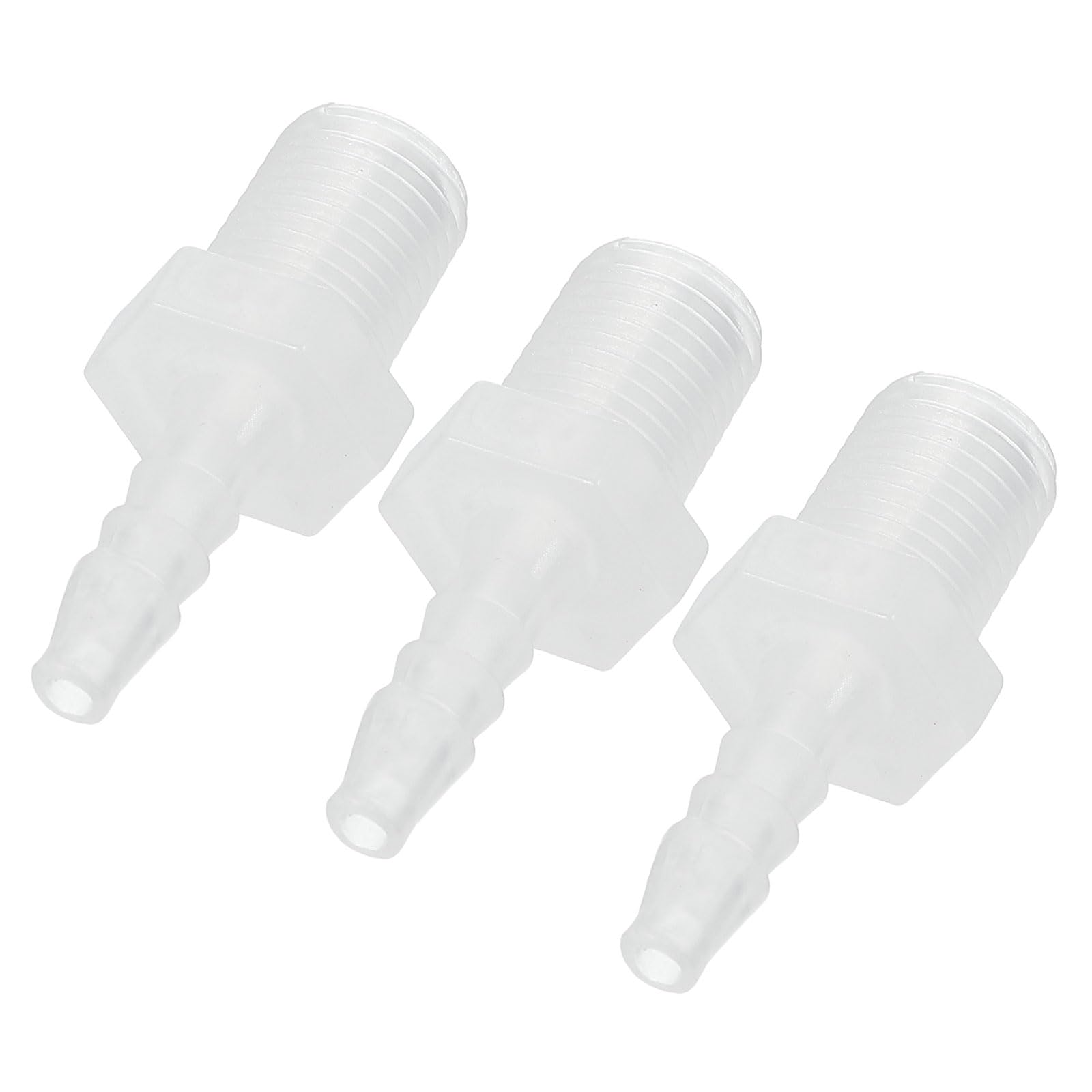 PATIKIL 3/16" Barb x 1/4" G Male Connector, 3 Pcs Plastic Hose Barb Fitting Industrial Hose Barb to Pipe Fitting Connect for Water Liquid Air Fuel