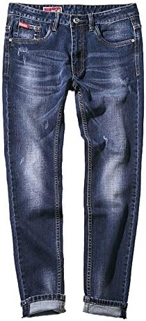 Myncoo Mens Casual Slim Fit Jeans Washed Blue 46