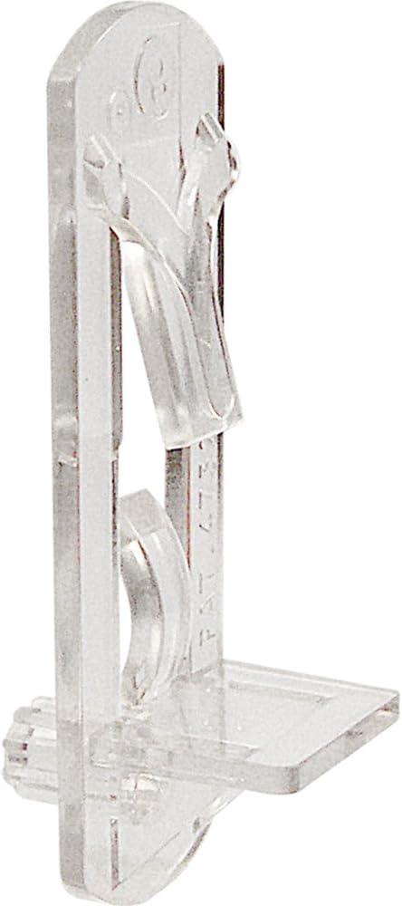 Prime-Line R 7316 Locking Shelf Pegs, 1/4 in. Peg x 1/2 in. Shelf, Plastic, Clear (Pack of 6): Home Improvement