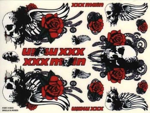 XXX MAIN RACING S033 Sticker Skulls &amp; Roses XXXC1043