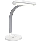 Verilux HappyLight Duo - 2-in-1 Light Therapy & Task Desk Lamp - UV-Free Full Spectrum LED, 10,000 LUX, Adjustable Brightness