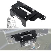 REARACE Winch Mount Plate Bracket Kit Fit for Polaris Ranger XP 1000 18-26 | Fit for Ranger 1000/Crew 1000 2020-2026, Fits 3500-6000lb Winches, 5.0mm Steel, Bolt-On No Drilling