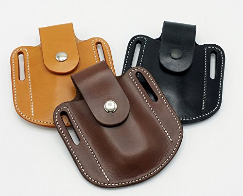 Gerber Multitool Leather Sheath Case Strap Snap Closure Fits Gerber Center-Drive Model Black - Thumbnail 4
