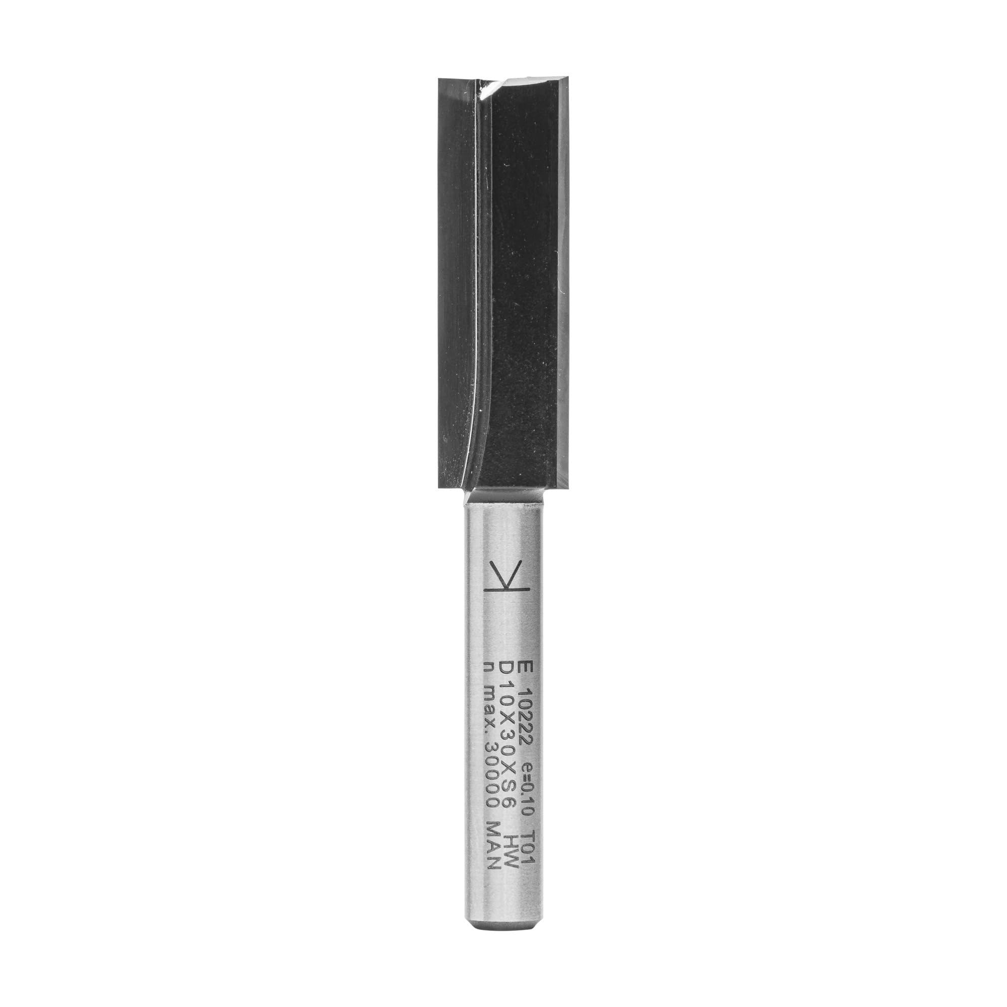 ENT 10222 Straight Cutter Tungsten carbid TC, Shank (S) 6 mm, Diameter (D) 10 mm, NL 30 mm, SL 32 mm, GL 62 mm