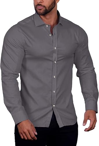 muscle fit dress shirts