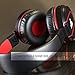Artix Bluetooth Wireless Headphones, Lightweight and Foldable On Ear Earphones NRGSound RS7,for Work,Travel,Sport,Running, 3.5mm Cable Included for Wired Use Great for Kids/Teens/Adults (Black/Red)