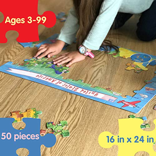 World Map Big Floor Puzzle with Thick Jigsaw Puzzle Pieces which can