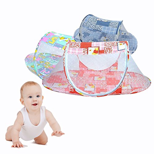NNDA CO New Infant Baby Mosquito Net Tent Cradle Polyester Mesh Crib Netting Folding