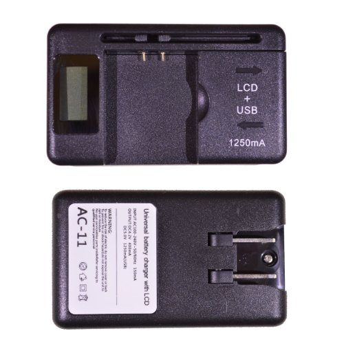 Samsung Galaxy Grand Prime LTE G530 G530H G530F G530T Universal Battery Charger + USB to MicroUSB Data /Charging Cable + Screen Protector, LCD Kit By Fortress (Universal Charger Plus Screen Protector)