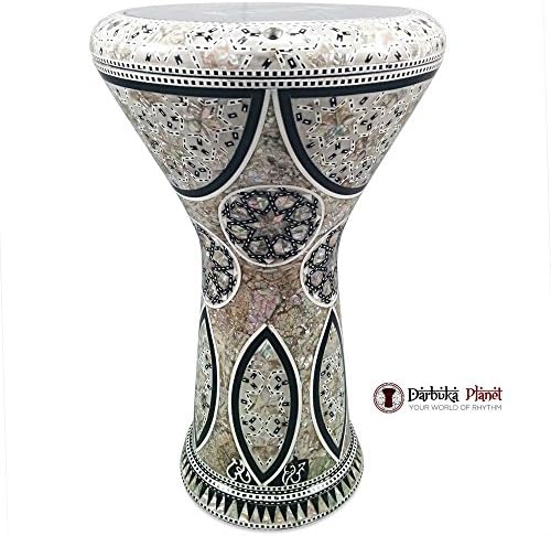 GAWHARET EL FAN NG 2.0 DOUMBEK Drum 17.5" Silver Star Mother Of Pearl Darbuka