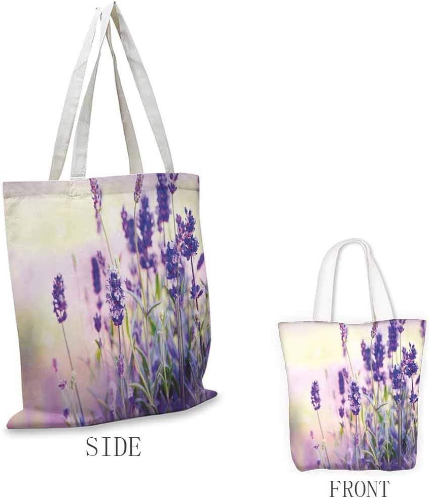 Creative Tote Dreamlike Spring Day with Fresh Blossoms Aromatic Delicate Wild Flowers Machine Washable Durable Eco-Friendly 13"w x 16"h(35cmx40cm)
