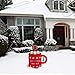 Christmas Masters 4 Foot Inflatable Hot Cocoa Mug Cup with Smiling Gingerbread Man Cookie and Marshmallows LED Lights Indoor Outdoor Yard Lawn Decoration - Cute Fun Xmas Holiday Blow Up Party Display