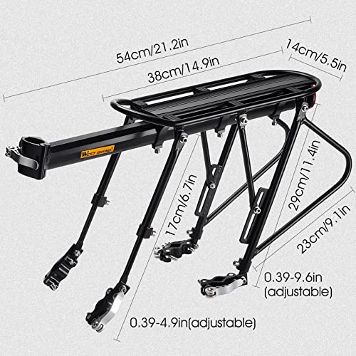 HONGYEA Bike Cargo Rack 220 Lbs Load Bike Rack Full Quick Release