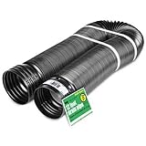 Flex-Drain 51710 Flexible/Expandable Landscaping Drain Pipe, Solid, 4-Inch by 12-Feet
