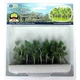 Woods Edge Trees Pastel Green 2'' to 2.5'' N-scale 20/pk