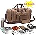 Canvas Duffel Bag, Aidonger Vintage Canvas Weekender Bag Travel Bag Sports Duffel with Shoulder Strap (Coffee)