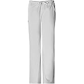 Cherokee Women's Low-Rise Drawstring Pant, White, XX-Small Petite