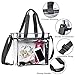 Clear Tote Bag Stadium Approved, Clear Messenger Shoulder Bag with Front Pocket and Adjustable Strap for Work, School, Concerts and Sporting Event